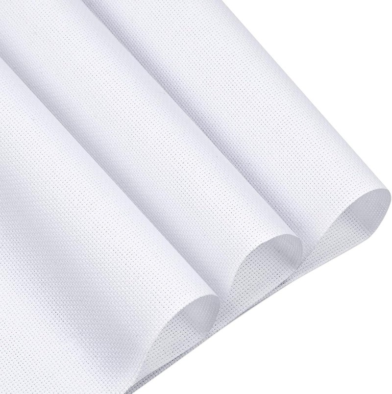 Dercuy Cross Stitch Fabric, 14 Count Embroidery Fabric, 59 * 39 Inch White Cross Stitch Cloth for Home DIY Embroidery Decoration - Image 1